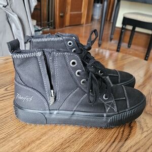 Blowfish Womens Black High-Top Lace & Zip Sneakers